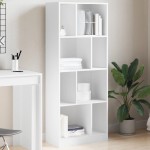 vidaXL Bibliotecă, alb, 57x28,5x141 cm, lemn prelucrat vidaXL Bibliotecă, alb, 57x28,5x141 cm, lemn prelucrat