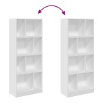 vidaXL Bibliotecă, alb, 57x28,5x141 cm, lemn prelucrat vidaXL Bibliotecă, alb, 57x28,5x141 cm, lemn prelucrat