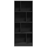 vidaXL Bibliotecă, negru, 57x28,5x141 cm, lemn prelucrat