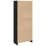 vidaXL Bibliotecă, negru, 57x28,5x141 cm, lemn prelucrat