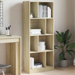 vidaXL Bibliotecă, stejar sonoma, 57x28,5x141 cm, lemn prelucrat vidaXL Bibliotecă, stejar sonoma, 57x28,5x141 cm, lemn prelucrat