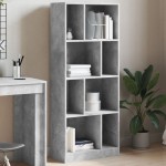 vidaXL Bibliotecă, gri beton, 57x28,5x141 cm, lemn prelucrat vidaXL Bibliotecă, gri beton, 57x28,5x141 cm, lemn prelucrat