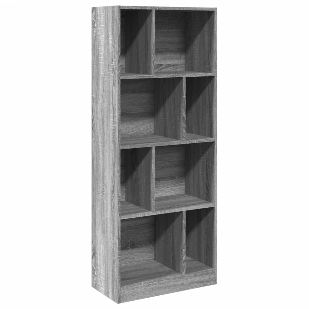 vidaXL Bibliotecă, gri sonoma, 57x28,5x141 cm, lemn prelucrat