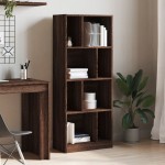 vidaXL Bibliotecă, stejar maro, 57x28,5x141 cm, lemn prelucrat vidaXL Bibliotecă, stejar maro, 57x28,5x141 cm, lemn prelucrat