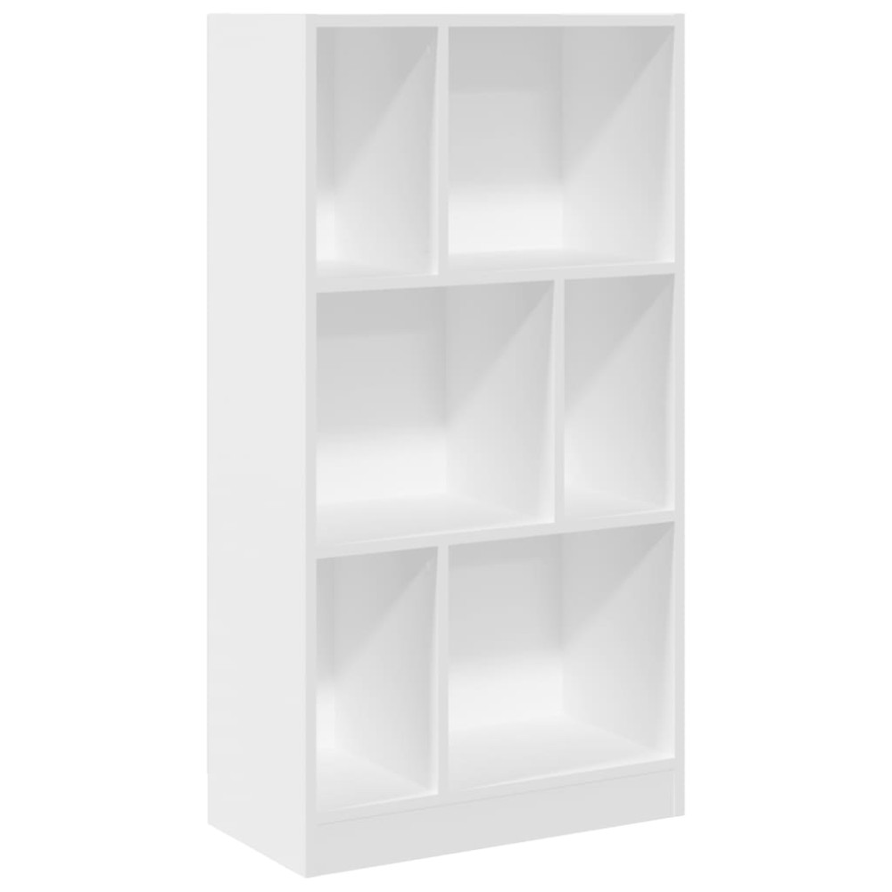 vidaXL Bibliotecă, alb, 57x28,5x107,5 cm, lemn prelucrat