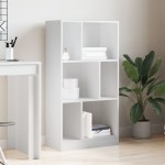 vidaXL Bibliotecă, alb, 57x28,5x107,5 cm, lemn prelucrat vidaXL Bibliotecă, alb, 57x28,5x107,5 cm, lemn prelucrat