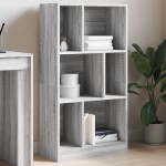 vidaXL Bibliotecă, gri sonoma, 57x28,5x107,5 cm, lemn prelucrat vidaXL Bibliotecă, gri sonoma, 57x28,5x107,5 cm, lemn prelucrat