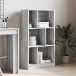 vidaXL Bibliotecă, gri sonoma, 57x28,5x107,5 cm, lemn prelucrat vidaXL Bibliotecă, gri sonoma, 57x28,5x107,5 cm, lemn prelucrat