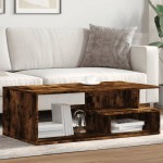 vidaXL Măsuță de cafea, stejar fumuriu, 102x55x35 cm, lemn prelucrat vidaXL Măsuță de cafea, stejar fumuriu, 102x55x35 cm, lemn prelucrat