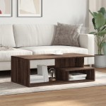 vidaXL Măsuță de cafea, stejar maro, 102x55x35 cm, lemn prelucrat vidaXL Măsuță de cafea, stejar maro, 102x55x35 cm, lemn prelucrat