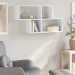 vidaXL Raft de perete, alb, 100x20x53 cm, lemn prelucrat