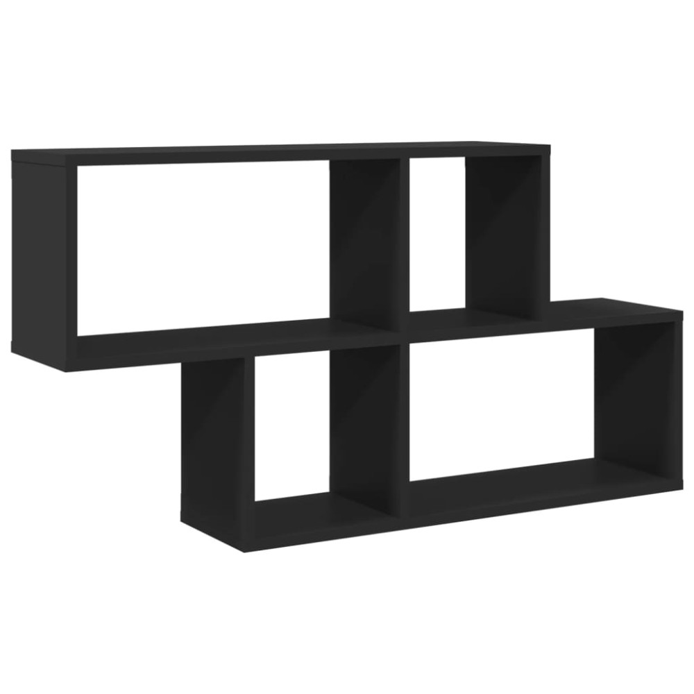 vidaXL Raft de perete, negru, 100x20x53 cm, lemn prelucrat