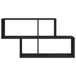 vidaXL Raft de perete, negru, 100x20x53 cm, lemn prelucrat vidaXL Raft de perete, negru, 100x20x53 cm, lemn prelucrat