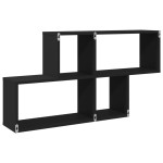vidaXL Raft de perete, negru, 100x20x53 cm, lemn prelucrat vidaXL Raft de perete, negru, 100x20x53 cm, lemn prelucrat
