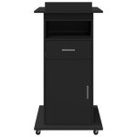 vidaXL Pupitru cu roți și sertar negru 55x55x107 cm lemn prelucrat vidaXL Pupitru cu roți și sertar negru 55x55x107 cm lemn prelucrat
