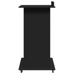 vidaXL Pupitru cu roți și sertar negru 55x55x107 cm lemn prelucrat vidaXL Pupitru cu roți și sertar negru 55x55x107 cm lemn prelucrat