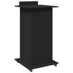 vidaXL Pupitru cu roți și sertar negru 55x55x107 cm lemn prelucrat vidaXL Pupitru cu roți și sertar negru 55x55x107 cm lemn prelucrat