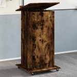 vidaXL Pupitru roți/sertar stejar fumuriu 55x55x107 cm lemn prelucrat vidaXL Pupitru roți/sertar stejar fumuriu 55x55x107 cm lemn prelucrat
