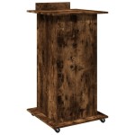 vidaXL Pupitru roți/sertar stejar fumuriu 55x55x107 cm lemn prelucrat vidaXL Pupitru roți/sertar stejar fumuriu 55x55x107 cm lemn prelucrat