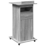 vidaXL Pupitru cu roți și sertar sonoma gri 55x55x107cm lemn prelucrat vidaXL Pupitru cu roți și sertar sonoma gri 55x55x107cm lemn prelucrat