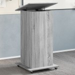 vidaXL Pupitru cu roți și sertar sonoma gri 55x55x107cm lemn prelucrat vidaXL Pupitru cu roți și sertar sonoma gri 55x55x107cm lemn prelucrat