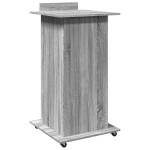 vidaXL Pupitru cu roți și sertar sonoma gri 55x55x107cm lemn prelucrat vidaXL Pupitru cu roți și sertar sonoma gri 55x55x107cm lemn prelucrat
