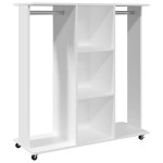 vidaXL Șifonier cu roți, alb, 102x38x110 cm, lemn prelucrat vidaXL Șifonier cu roți, alb, 102x38x110 cm, lemn prelucrat