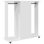 vidaXL Șifonier cu roți, alb, 102x38x110 cm, lemn prelucrat vidaXL Șifonier cu roți, alb, 102x38x110 cm, lemn prelucrat