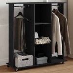 vidaXL Șifonier cu roți, negru, 102x38x110 cm, lemn prelucrat vidaXL Șifonier cu roți, negru, 102x38x110 cm, lemn prelucrat
