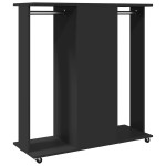 vidaXL Șifonier cu roți, negru, 102x38x110 cm, lemn prelucrat vidaXL Șifonier cu roți, negru, 102x38x110 cm, lemn prelucrat