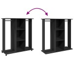 vidaXL Șifonier cu roți, negru, 102x38x110 cm, lemn prelucrat vidaXL Șifonier cu roți, negru, 102x38x110 cm, lemn prelucrat