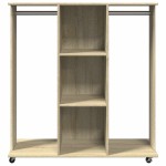 vidaXL Șifonier cu roți, stejar sonoma, 102x38x110 cm, lemn prelucrat vidaXL Șifonier cu roți, stejar sonoma, 102x38x110 cm, lemn prelucrat