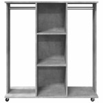 vidaXL Șifonier cu roți, gri beton, 102x38x110 cm, lemn prelucrat vidaXL Șifonier cu roți, gri beton, 102x38x110 cm, lemn prelucrat