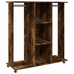 vidaXL Șifonier cu roți, stejar fumuriu, 102x38x110 cm, lemn prelucrat vidaXL Șifonier cu roți, stejar fumuriu, 102x38x110 cm, lemn prelucrat