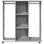 vidaXL Șifonier cu roți, gri sonoma, 102x38x110 cm, lemn prelucrat vidaXL Șifonier cu roți, gri sonoma, 102x38x110 cm, lemn prelucrat
