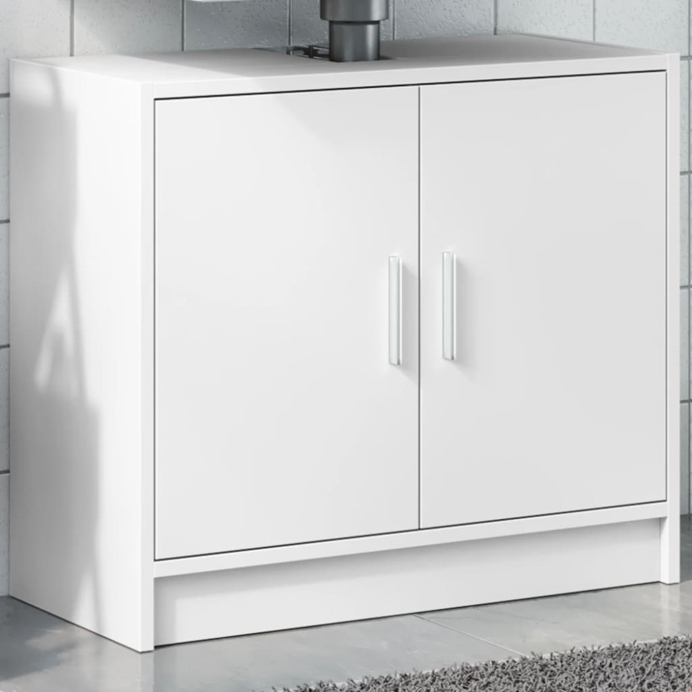 vidaXL Dulap de chiuvetă, alb, 63x29x55 cm, lemn prelucrat