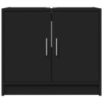 vidaXL Dulap de chiuvetă, negru, 63x29x55 cm, lemn prelucrat