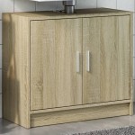 vidaXL Dulap de chiuvetă, stejar sonoma, 63x29x55cm, lemn prelucrat vidaXL Dulap de chiuvetă, stejar sonoma, 63x29x55cm, lemn prelucrat