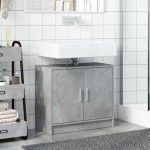 vidaXL Dulap de chiuvetă, gri beton, 63x29x55 cm, lemn prelucrat vidaXL Dulap de chiuvetă, gri beton, 63x29x55 cm, lemn prelucrat