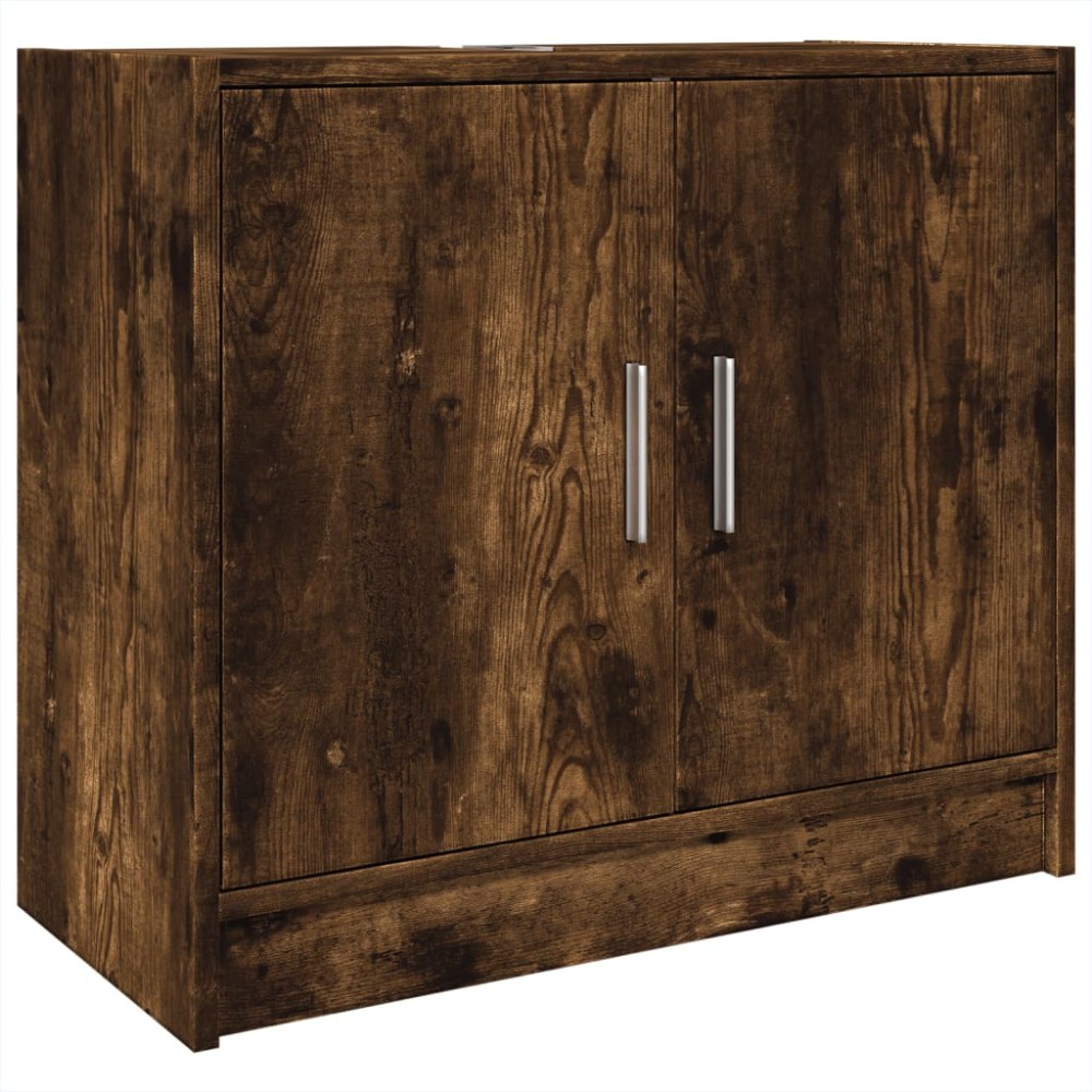 vidaXL Dulap de chiuvetă, stejar fumuriu, 63x29x55 cm, lemn prelucrat