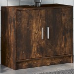 vidaXL Dulap de chiuvetă, stejar fumuriu, 63x29x55 cm, lemn prelucrat vidaXL Dulap de chiuvetă, stejar fumuriu, 63x29x55 cm, lemn prelucrat