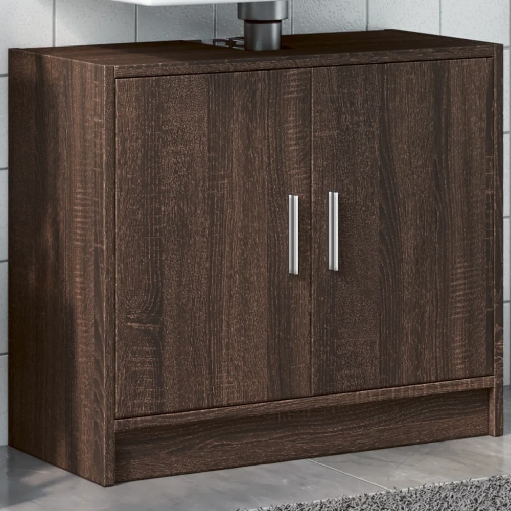 vidaXL Dulap de chiuvetă, stejar maro, 63x29x55 cm, lemn prelucrat