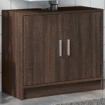 vidaXL Dulap de chiuvetă, stejar maro, 63x29x55 cm, lemn prelucrat vidaXL Dulap de chiuvetă, stejar maro, 63x29x55 cm, lemn prelucrat