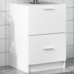 vidaXL Dulap de chiuvetă, alb, 40x37x59 cm, lemn prelucrat vidaXL Dulap de chiuvetă, alb, 40x37x59 cm, lemn prelucrat