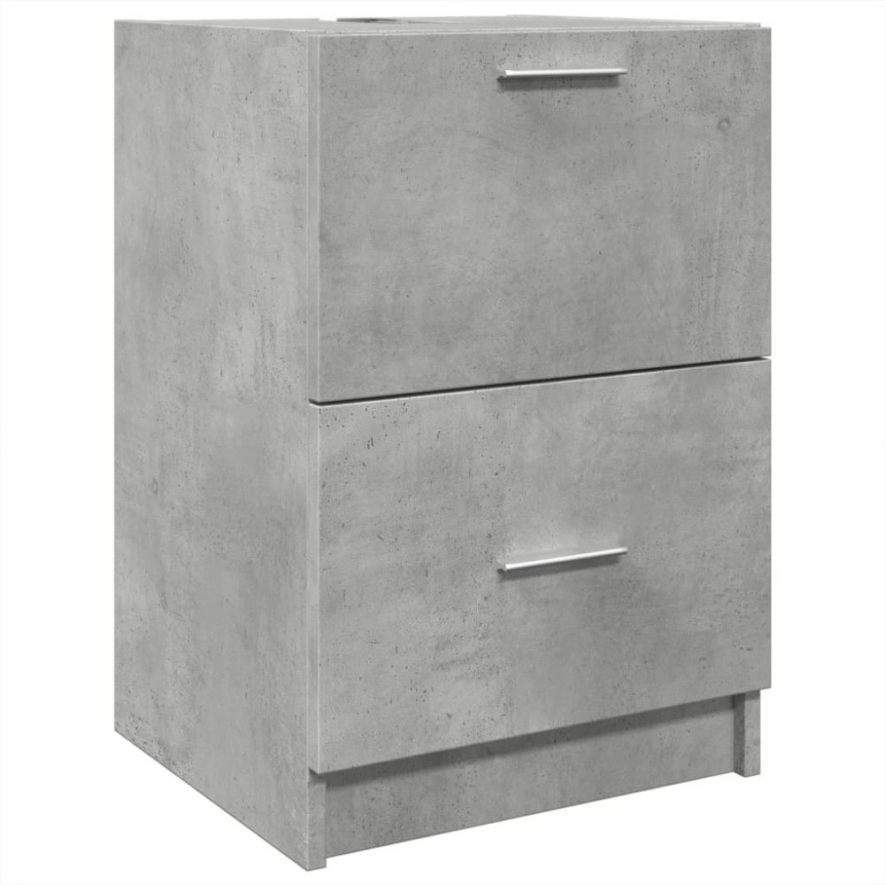 vidaXL Dulap de chiuvetă, gri beton, 40x37x59 cm, lemn prelucrat
