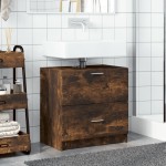 vidaXL Dulap de chiuvetă, stejar afumat, 59x37x59 cm, lemn prelucrat vidaXL Dulap de chiuvetă, stejar afumat, 59x37x59 cm, lemn prelucrat