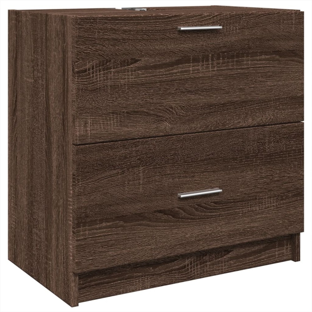 vidaXL Dulap de chiuvetă, stejar maro, 59x37x59 cm, lemn prelucrat