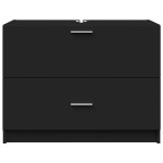 vidaXL Dulap de chiuvetă, negru, 78x37x59 cm, lemn prelucrat