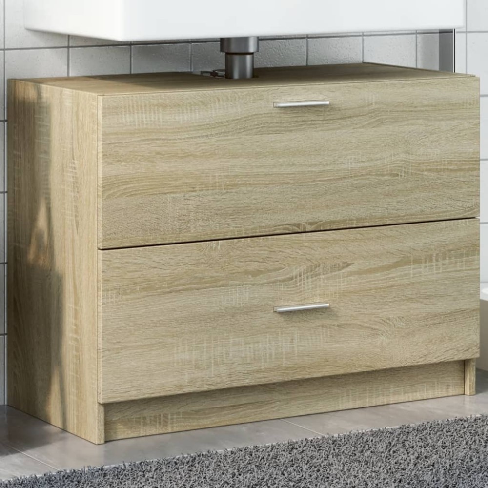 vidaXL Dulap de chiuvetă, stejar sonoma, 78x37x59 cm, lemn prelucrat