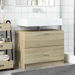 vidaXL Dulap de chiuvetă, stejar sonoma, 78x37x59 cm, lemn prelucrat vidaXL Dulap de chiuvetă, stejar sonoma, 78x37x59 cm, lemn prelucrat